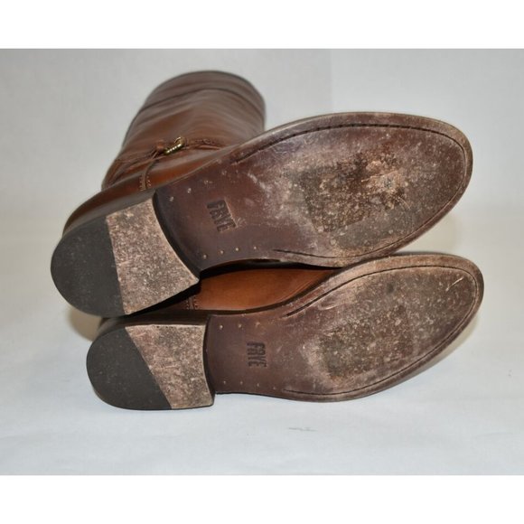 Frye Melissa Seam Riding Boot Cognac Leather Size 7 B 3475445 MSRP $397 T26 - Picture 6 of 7